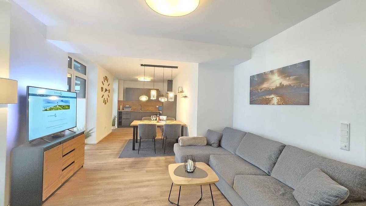 Suderneuland I Apartment | Meeresrauschen - vacation with terrace, sauna & garden at the Norder Marina