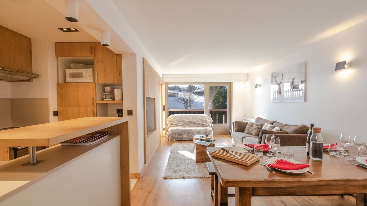 Megeve Apartment | Megève-Mont d'Arbois, T3 RENOVATED, 50m2, 4 pers. located 5 minutes from the slopes.