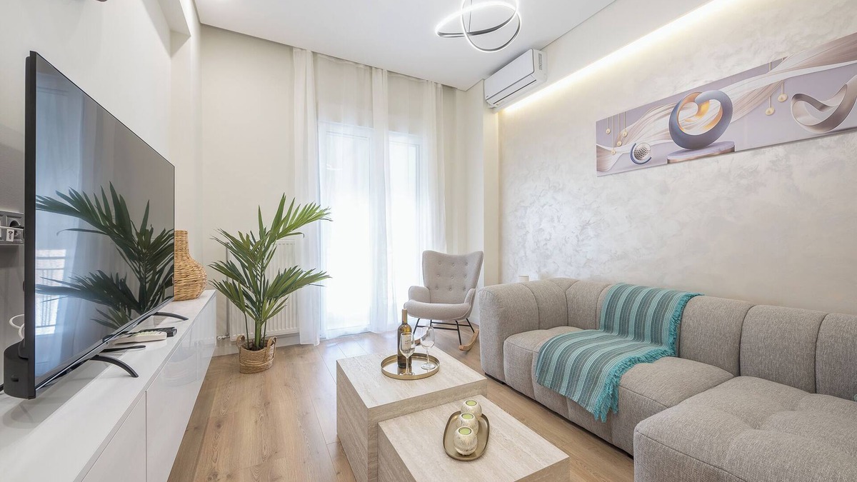 Attiki Apartment | MetroLink Athens Luxurious Apartment-2BD,2BR-Fast WiFi