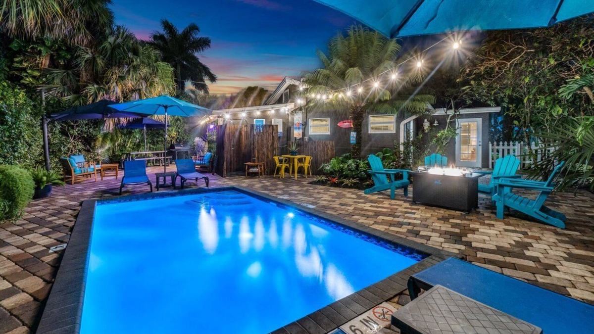 West Palm Beach House | Mid-Century Gem: Pool, Privacy, and Palm Trees