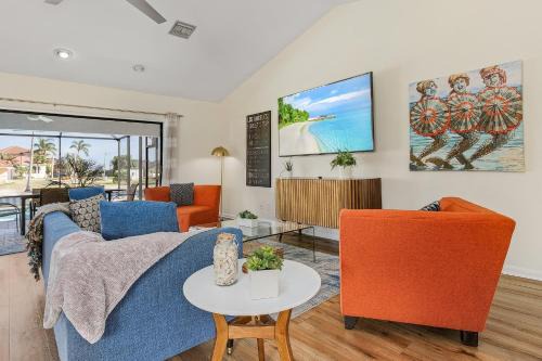 Yacht Club House | Mid century vibe pool home direct gulf access