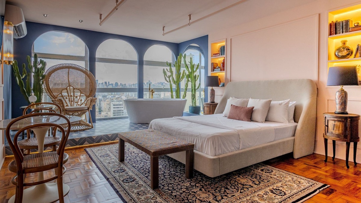 Republica House | Mirante Arcos: View with bathtub from the 37th