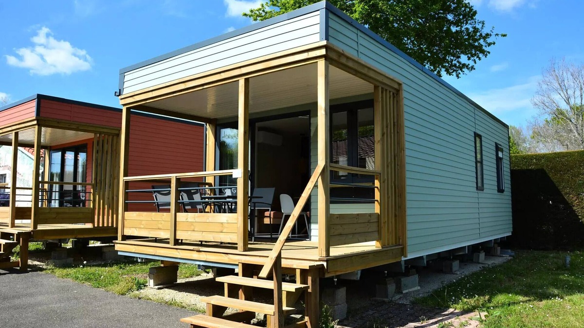 Sadirac House | Mobil-Home Wohnzimmer 3 Zimmer 4 Personen Klimaanlage + TV
