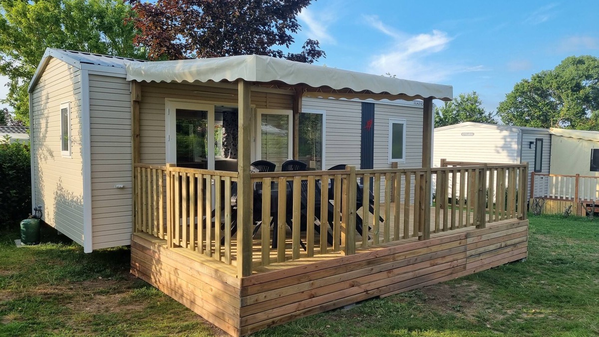 Ferel House | Mobile home Lodge near Pénestin- Camping Les Rives de Vilaine* campsite