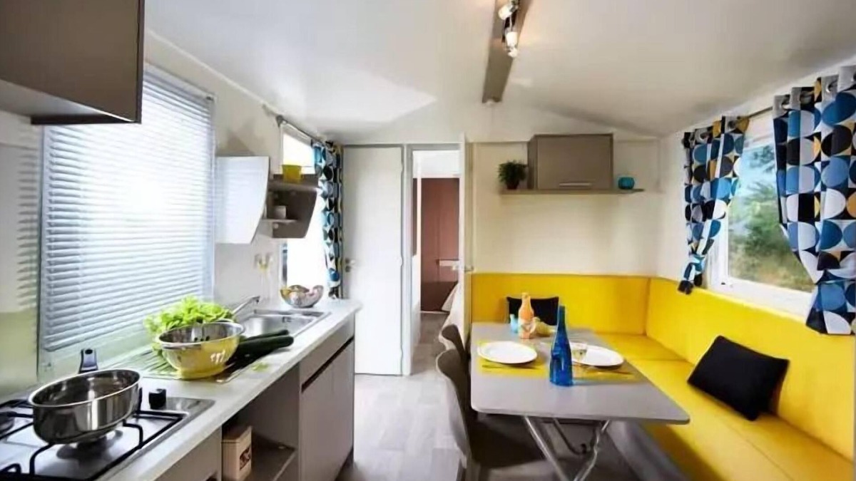 Saint-Paul-de-Vezelin House | Mobilheim 25m2 2 Schlafzimmer mit TV und Klimaanlage 5 Personen