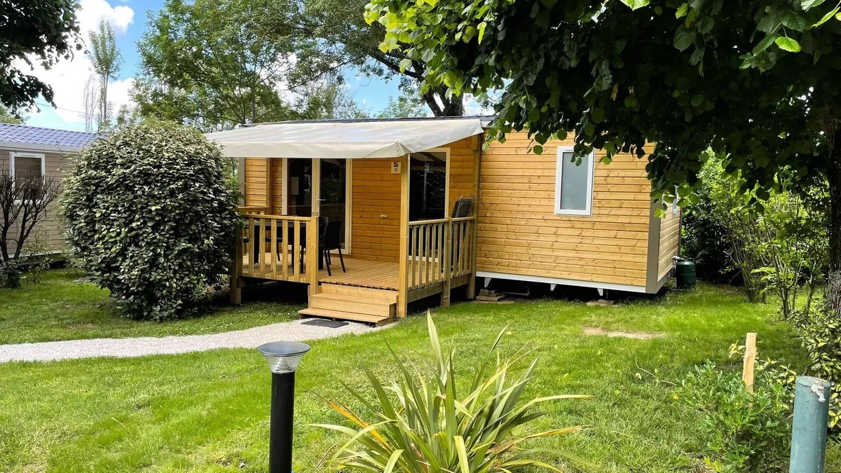 Soreze House | Mobilheim Holz Komfort 29m2 - 2 Schlafzimmer - überdachte Terrasse - TV 4 persons