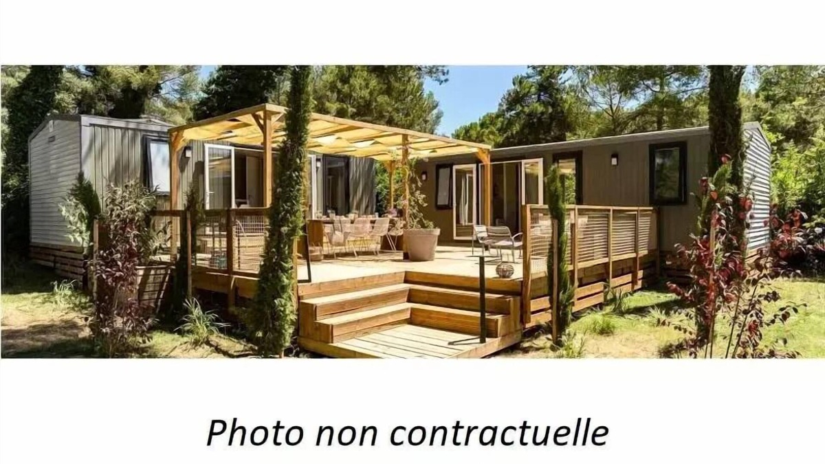 Cahagnolles House | Mobilheim Tribu 71m2 (5 Schlafzimmer 3 Badezimmer) + Terrace 11 Personen
