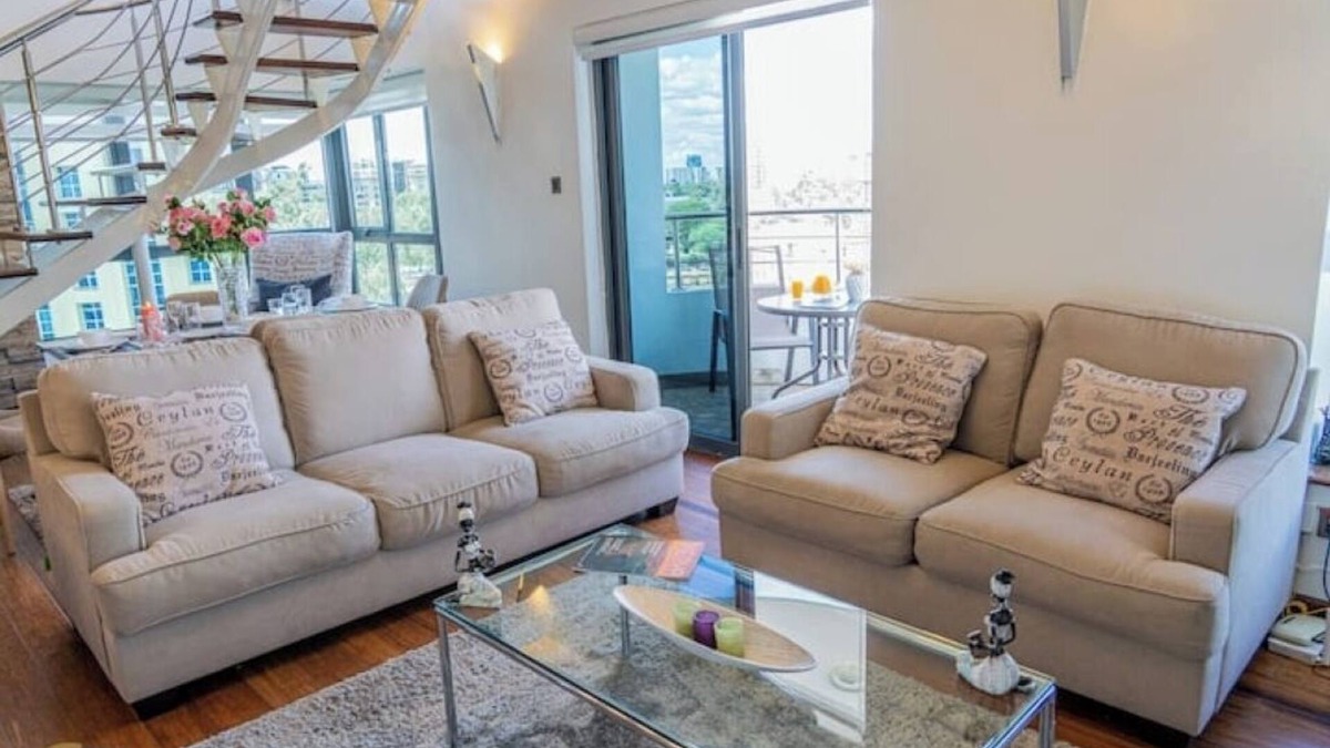 Kilimani Apartment | Modern 2-Bedroom Duplex Apartment with Free Parking