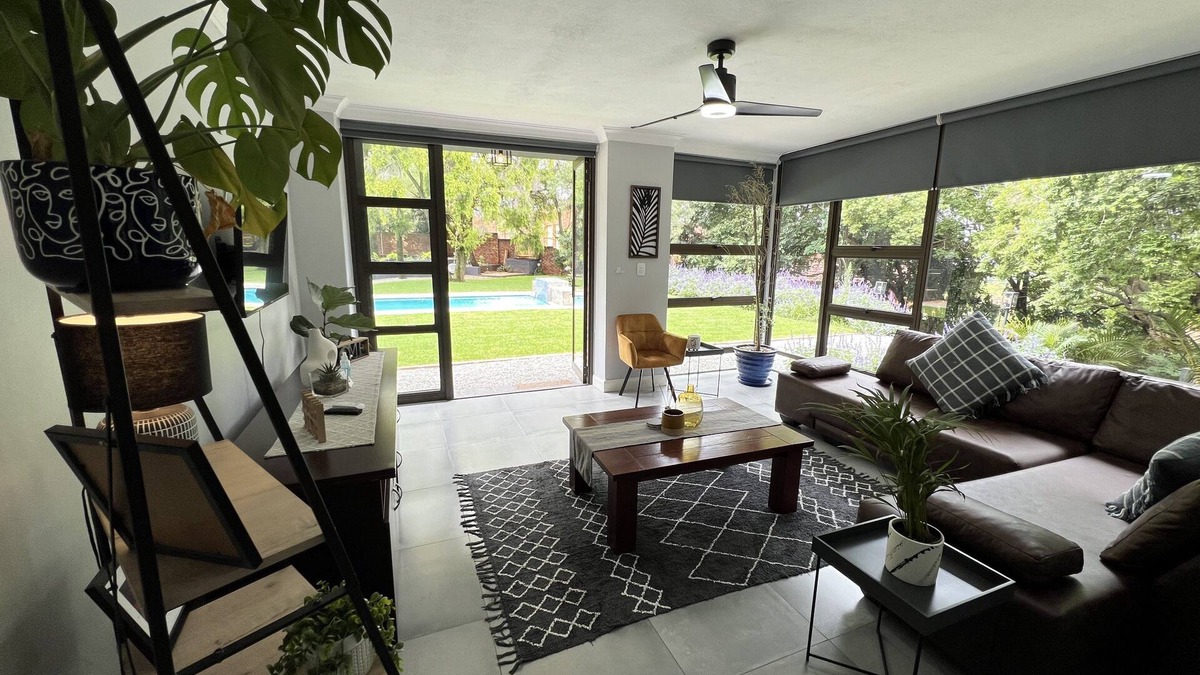 Pretoria Apartment | Modern 4 sleeper private suite and access to beautiful garden and swimming pool