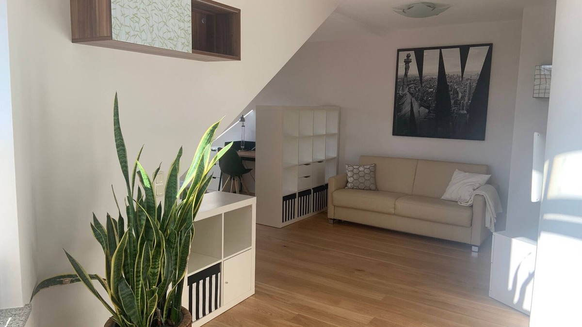 Bad Aibling Apartment | Modern 50 sqm apartment with living room, bedroom and balcony