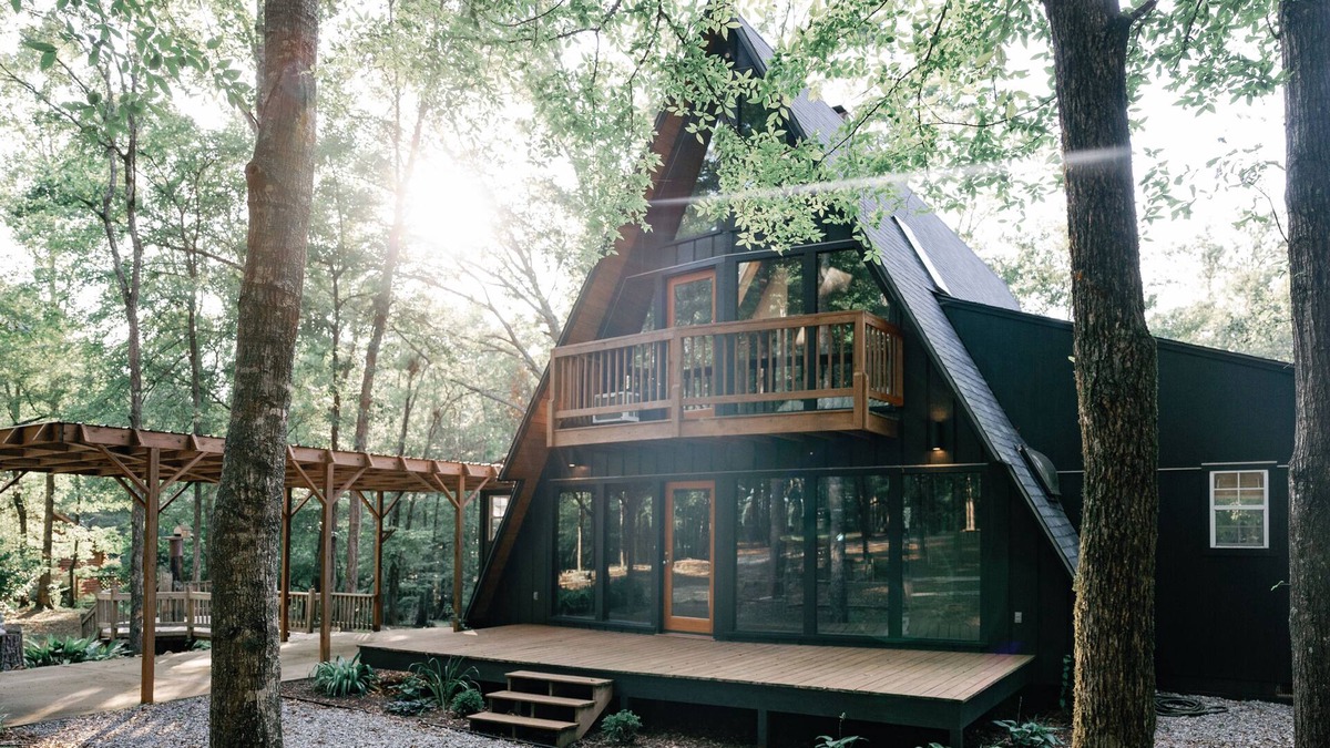 Chambers County Cabin | Modern A-Frame cabin with Dock on West Point Lake