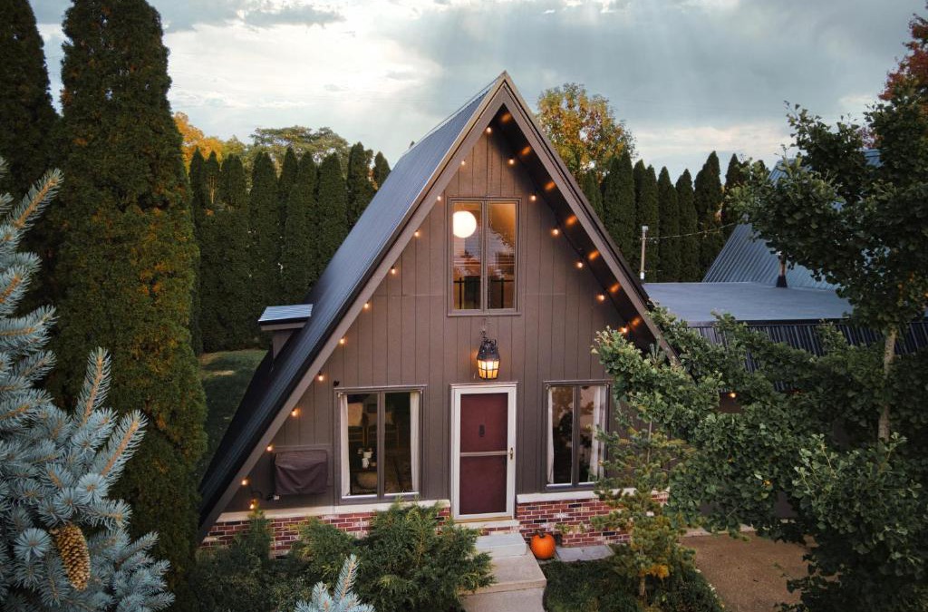 Essexville House | Modern A-Frame with Hot Tub
