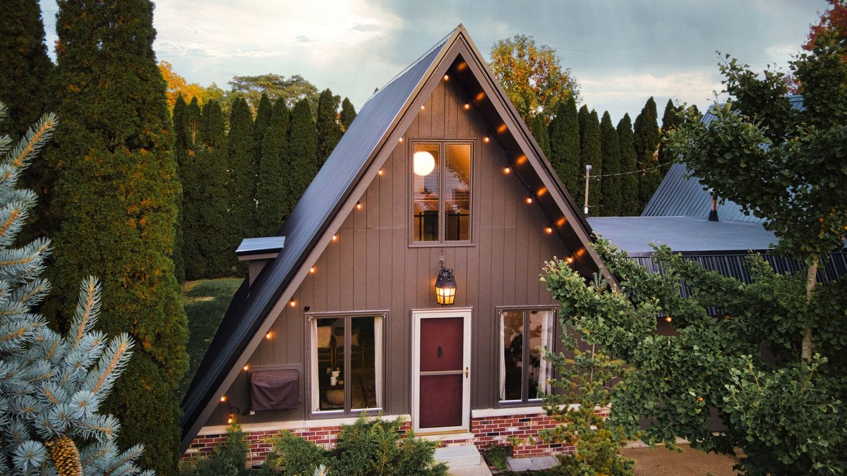 Essexville House | Modern A-Frame with Hot Tub