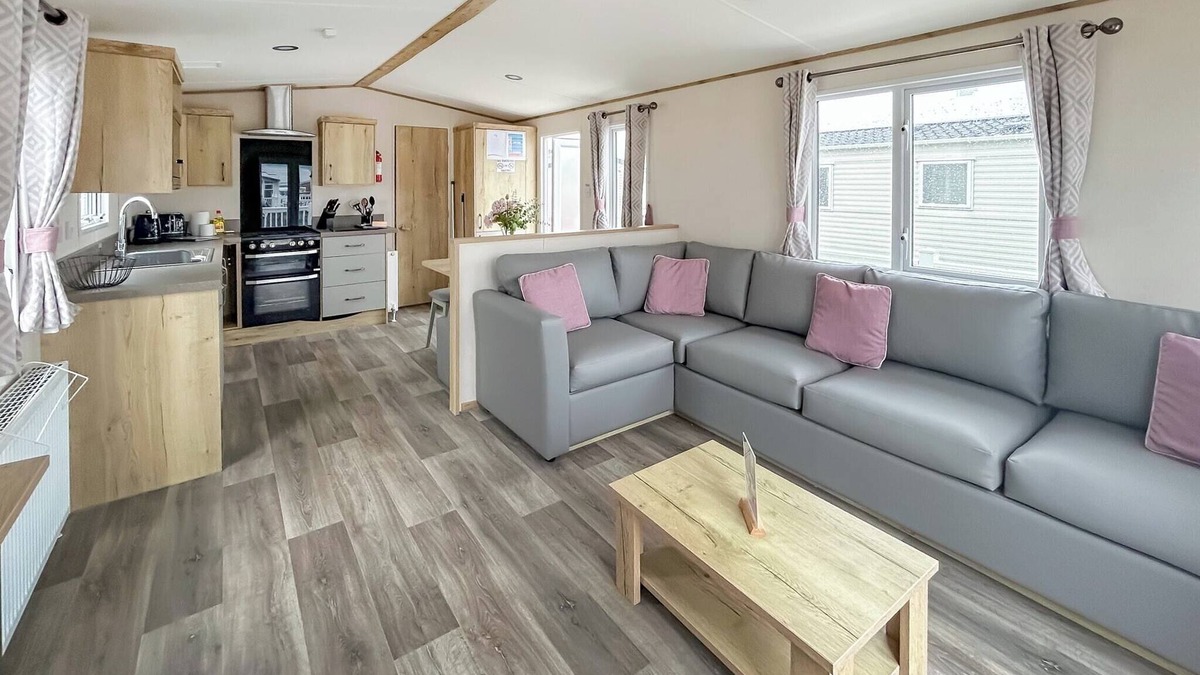 Bleadon House | Modern and contemporary 12ft wide caravan with one double and one twin.