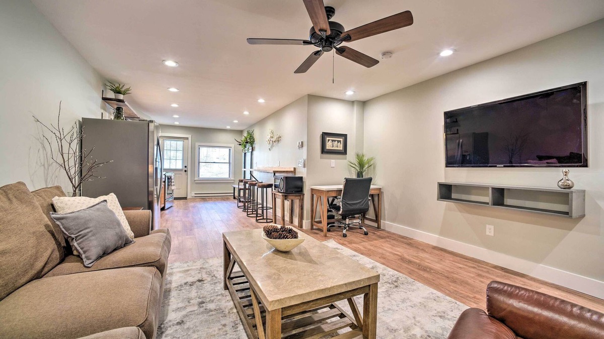 North Lake George Apartment | Modern Apt Near Lake George - Walk to Beach!