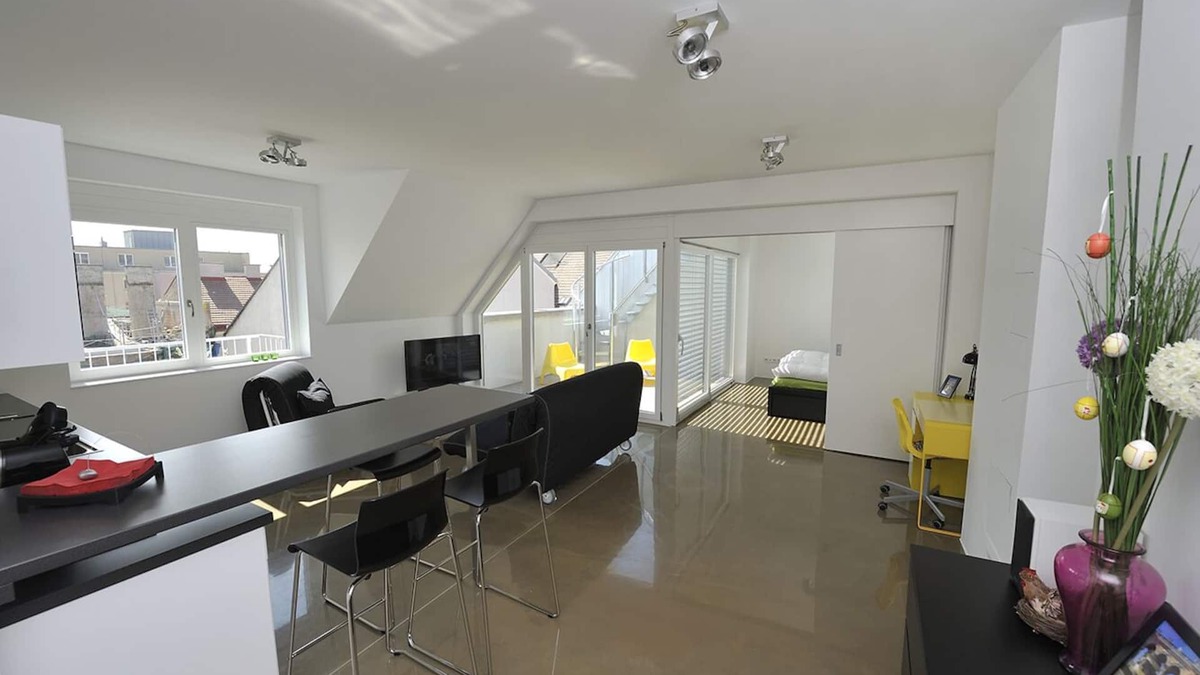 Rudolfsheim-Funfhaus Apartment | Modern, Architect-Designed Penthouse Loft With 2 Outdoor Roof Terraces