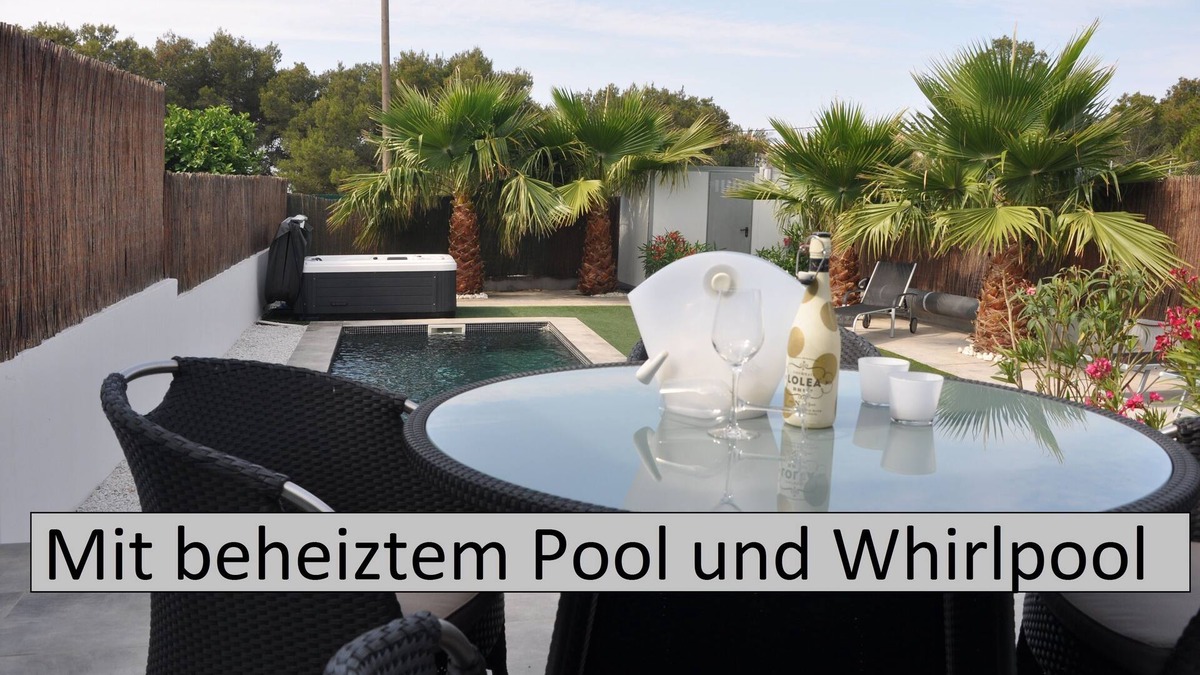 Cala Pi House | Modern bungalow with heated pool, 50m from the sea - whirlpool -