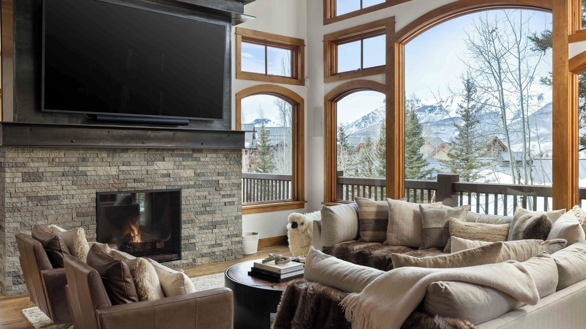 Mountain Village Cabin | Modern Cabin by InvitedHome | Vast Patio, Fireplaces, Hot Tub, Steps to Ski