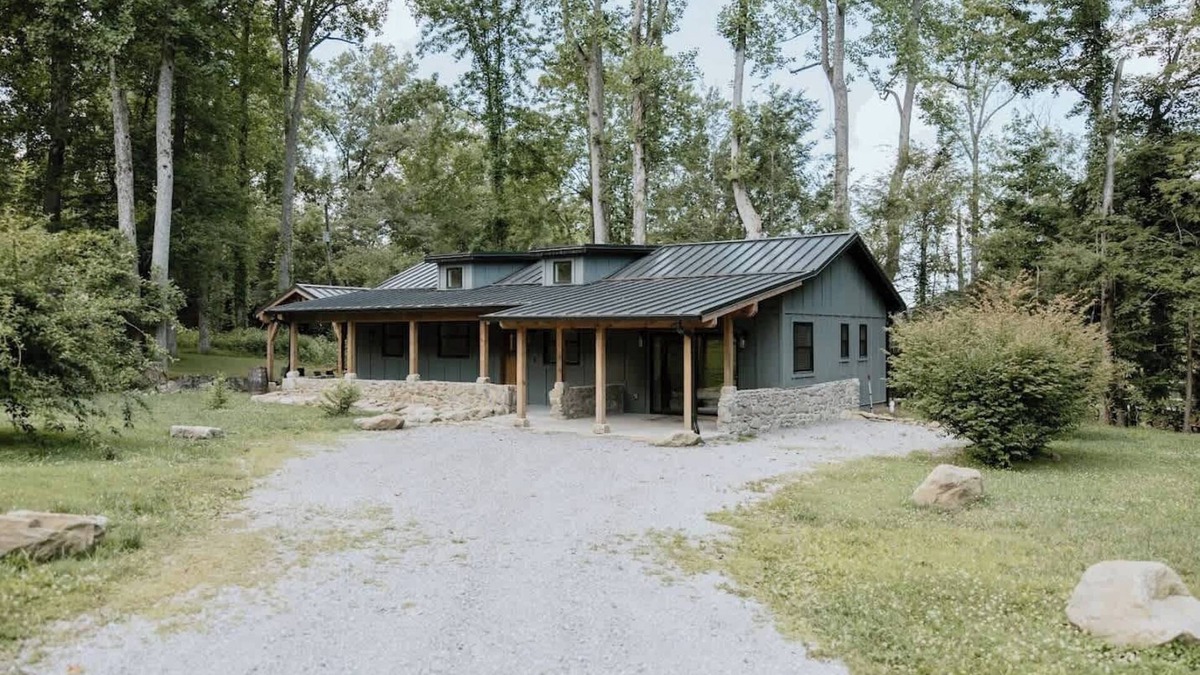 Pittman Center House | Modern Creek Home, Firepit, Patio | Ranch Cottage