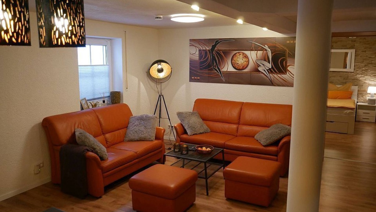 Schwarzenbach an der Saale Apartment | Modern basement holiday apartment with pleasant underfloor heating