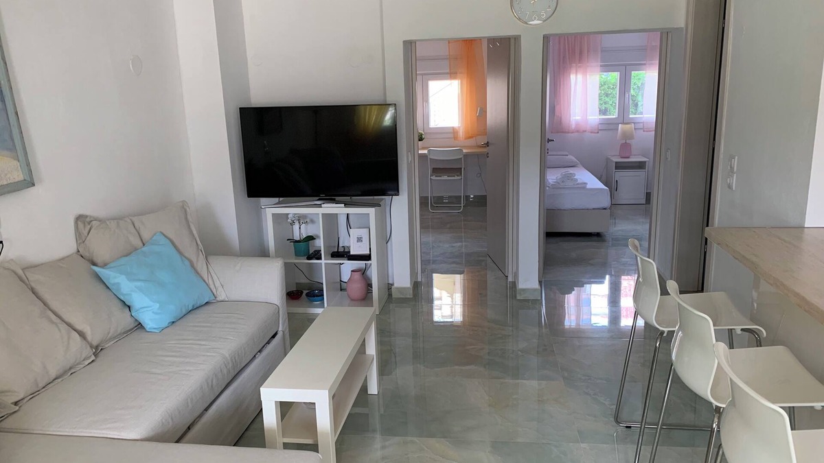 Nea Fokaia Condo | Modern family-sized condo near the beach