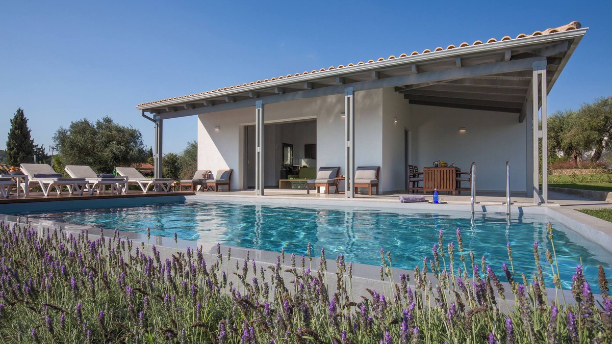 Dassia Villa | Modern guest house with private pool and fantastic views to the beach