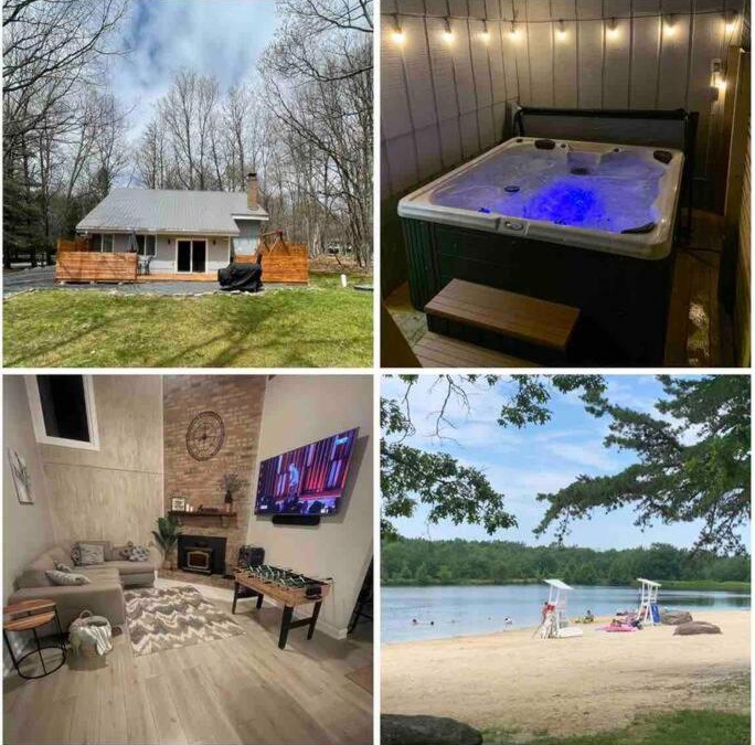 Albrightsville House | Modern Home near Lake w HotTub, Game Room, Fireplace