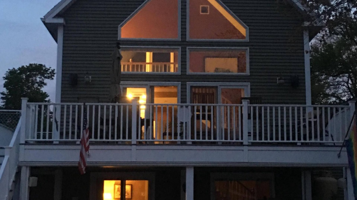 Webster House | Modern home on Webster Lake with water access & spectacular views