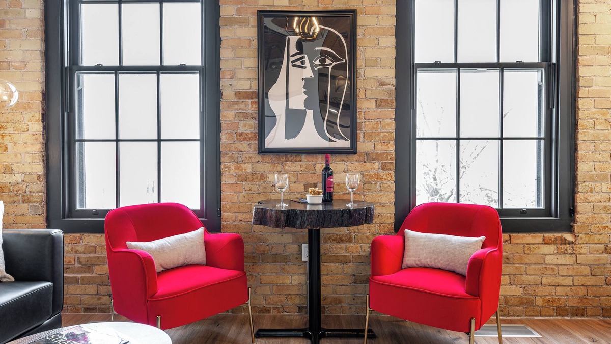 Stratford Condo | Modern loft with rustic character steps to downtown Stratford