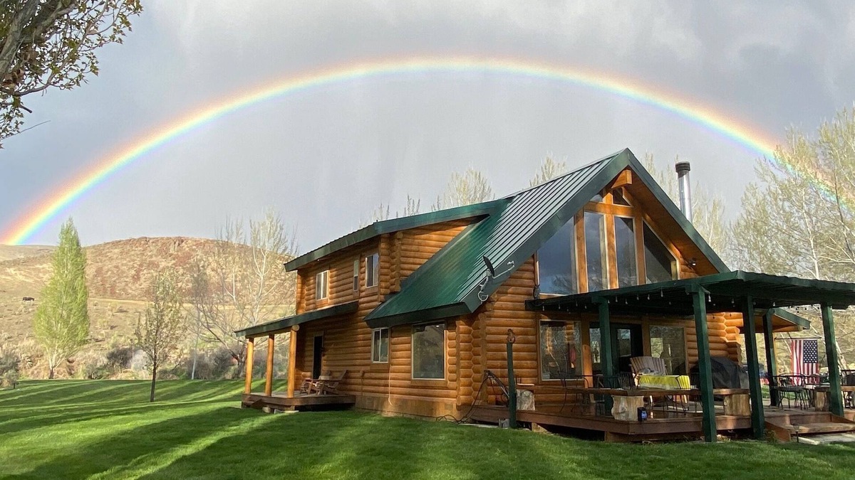 Humboldt County Cabin | Modern Log Cabin on a historic cattle ranch in Northern Nevada.