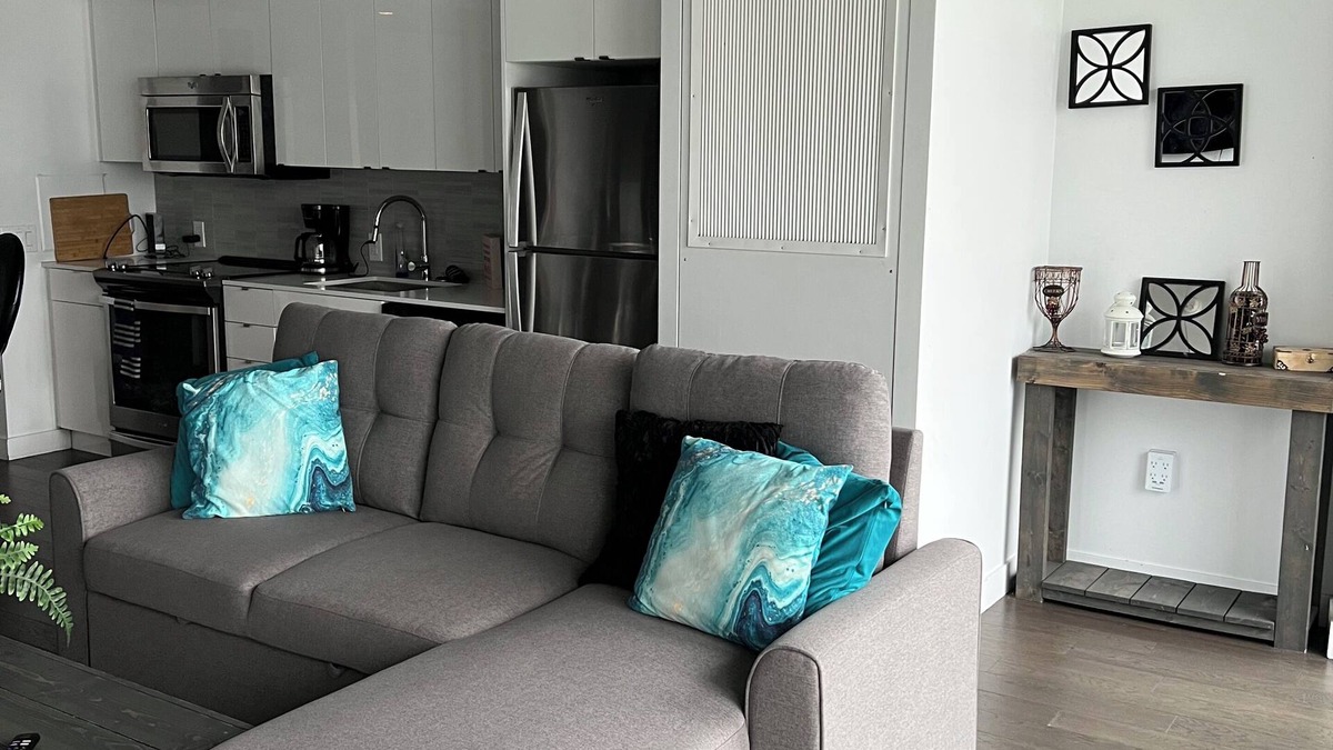 Downtown Winnipeg Apartment | Modern Luxury 2 bed sleeps 5 wifi laundry king bed