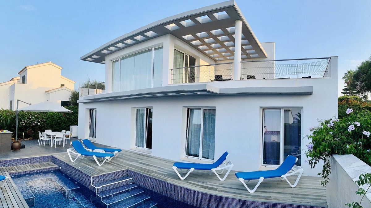 Binisafua Villa | Modern luxury villa with pool and stunning sea views.