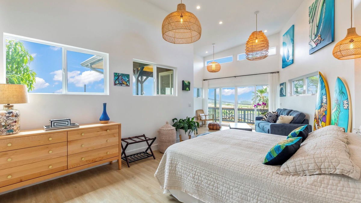 Paia Apartment | Modern ocean view suite walking distance to the coolest beach town in Maui