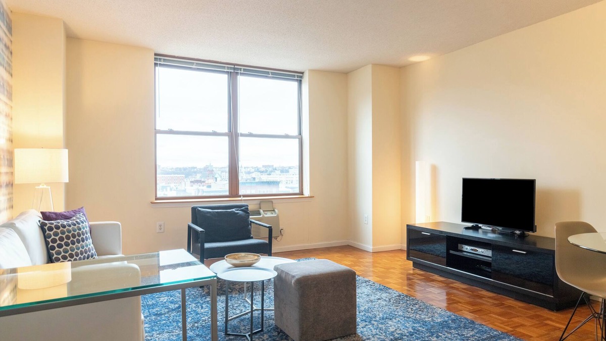 Hoboken Apartment | Modern One Bedroom in Hoboken Waterfront Building