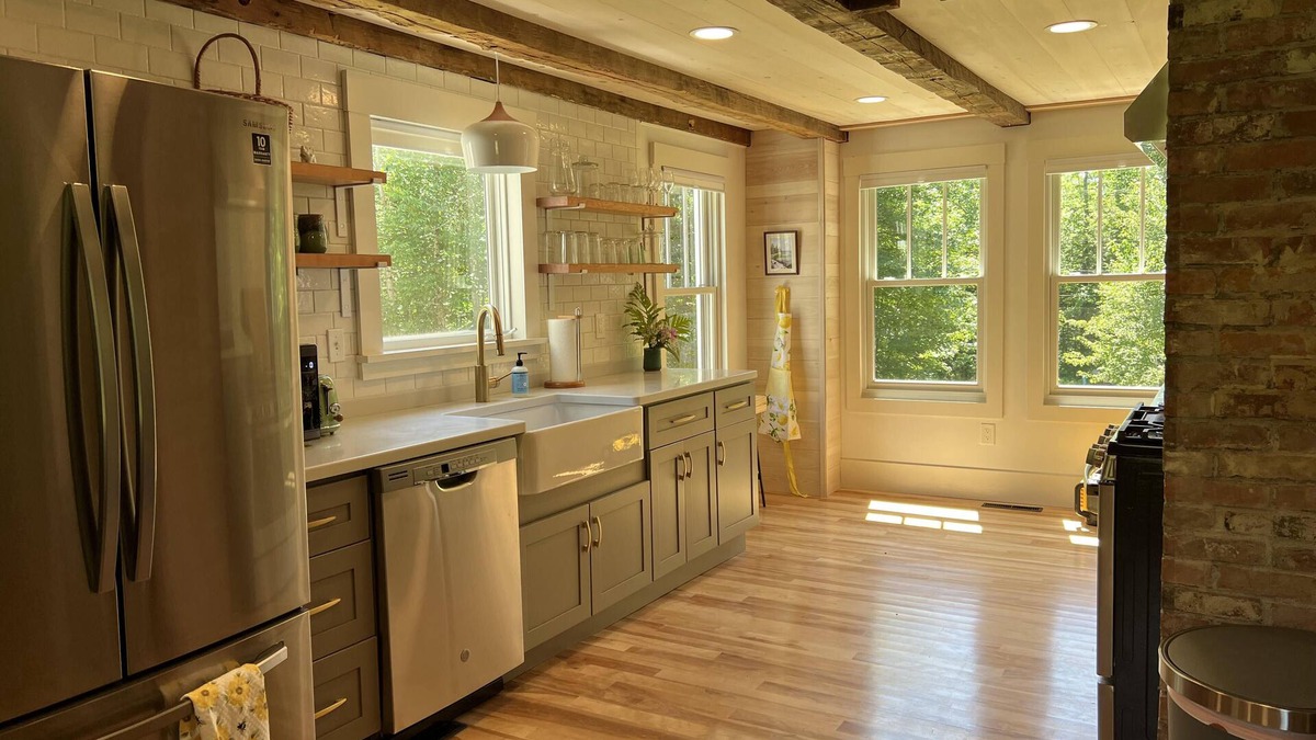 Hancock House | Modern Scandinavian 2BR post-and-beam home near Acadia National Park