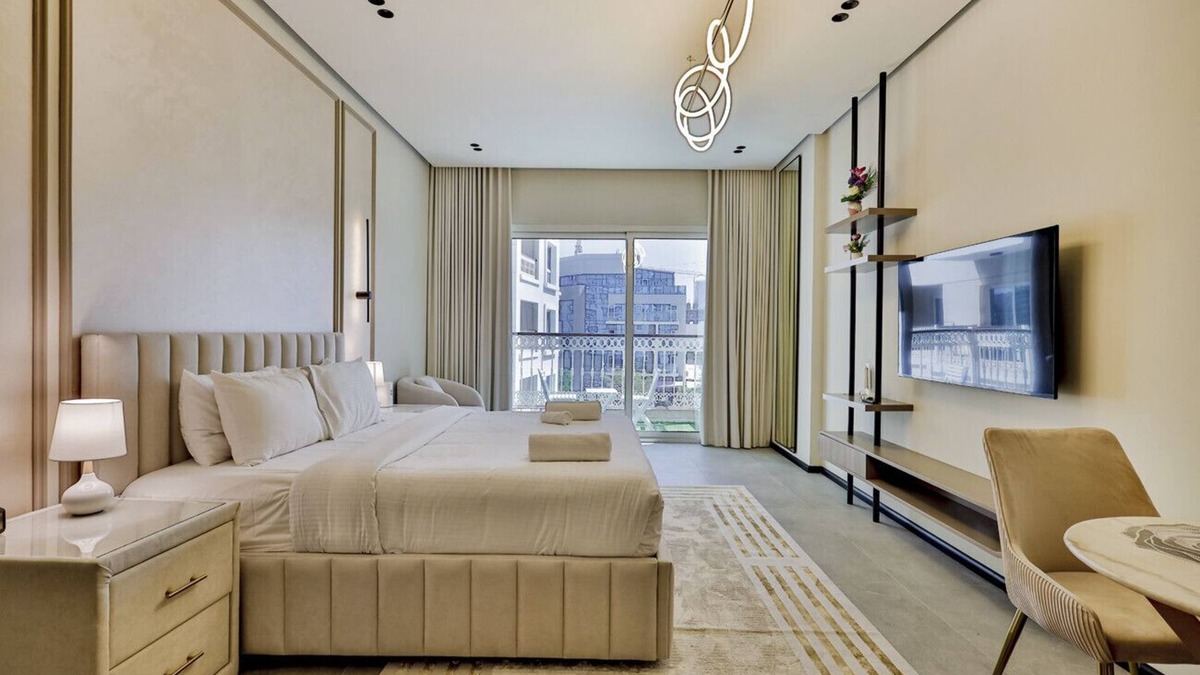 Al Barsha Apartment | Modern Studio in Burj View Residence, Arjan