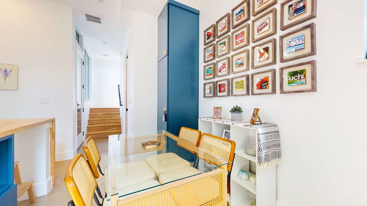 St. Edwards House | Modern two story home with kitchen, gated yard, balcony, close to South Congress