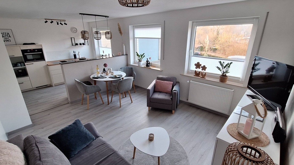 Warburg Apartment | Modern vacation apartment "Diemelaue" located on the Diemel, own garden seating area