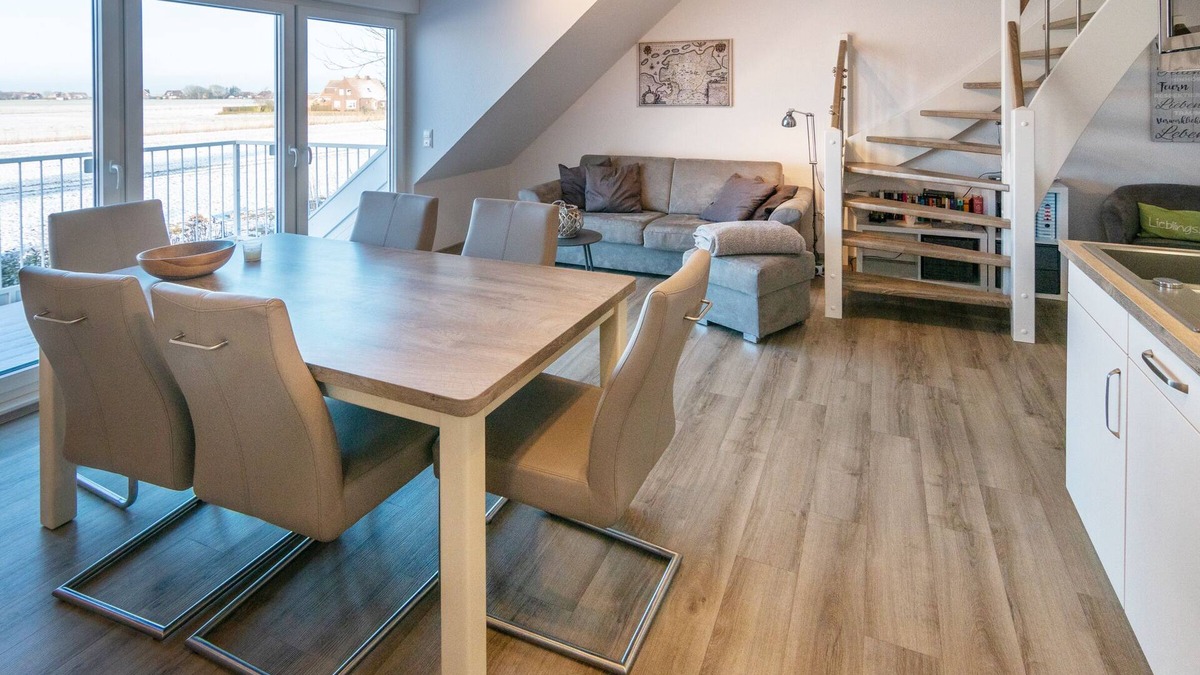 Neßmersiel Apartment | Moderne Oberwohnung mit Balkon