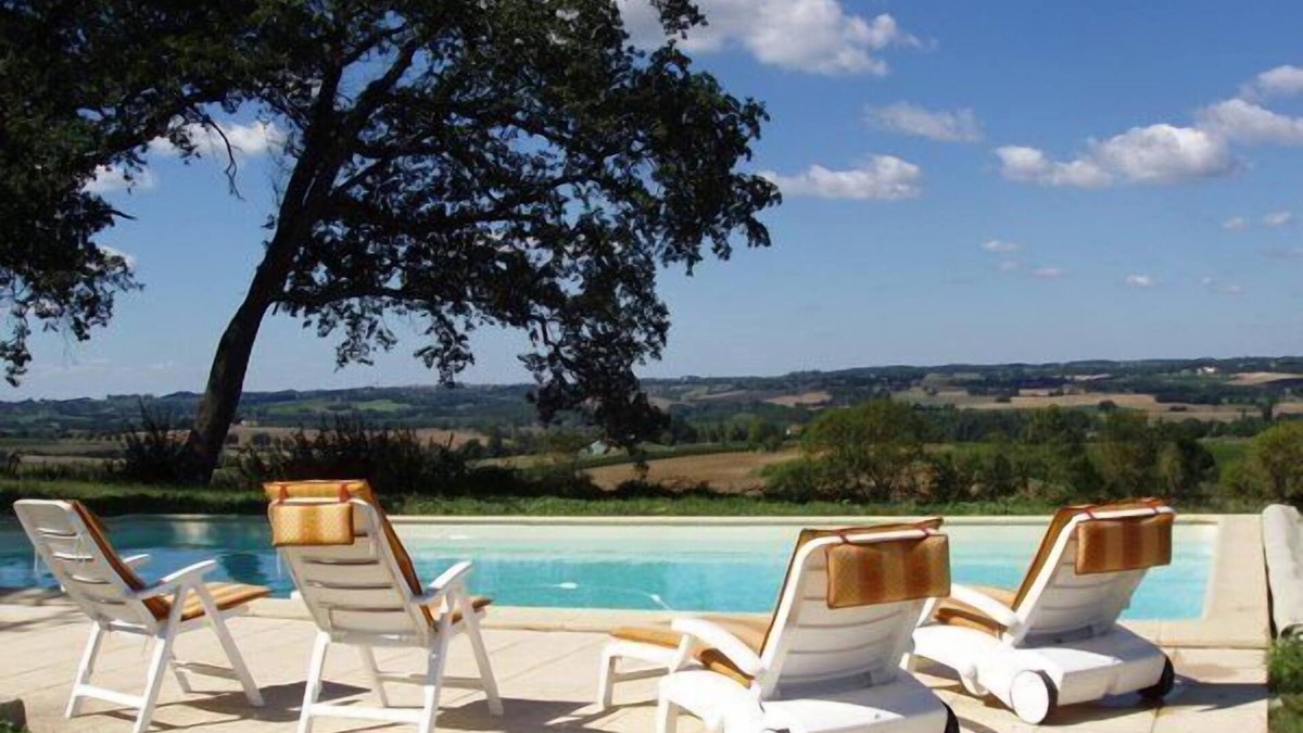 Mouchan Other | Modernised old farmhouse. Superb views. Private heated pool. Sleeps 8 plus baby