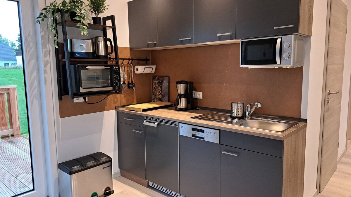 Nagel Apartment | Modulhaus, 45 qm, 1 Schlafzimmer, Badezimmer mit Dusche und WC, Max. 4 Personen