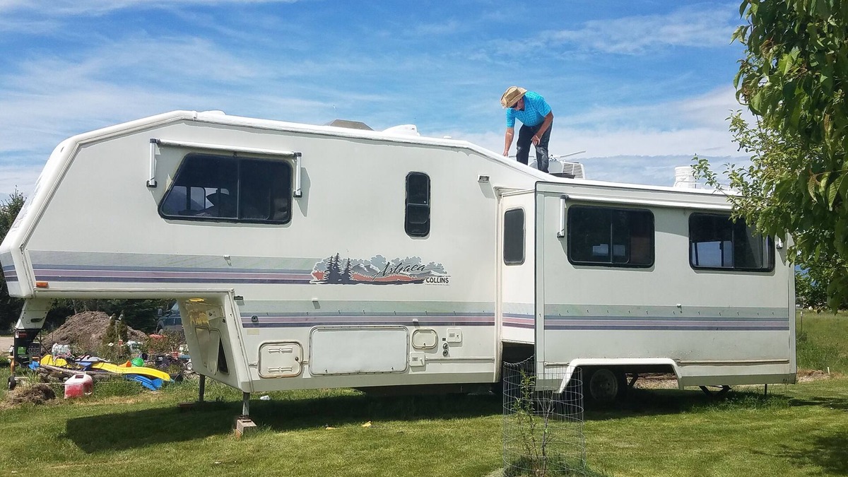 Florence House | Montana Mountain Memories- RV in Orchard by Trout Pond