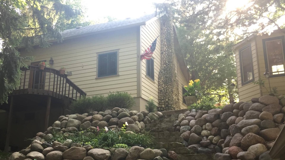 Colgate House | Moose Lake Home Property near Erin Hills Golf Course with Boathouse and Gazebo