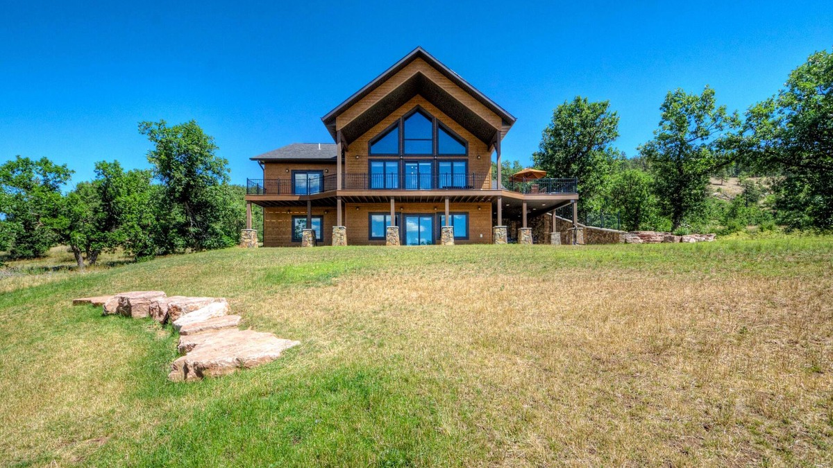 Sturgis House | Mountain-view home w/private hot tub, natural gas grill & gas fireplaces