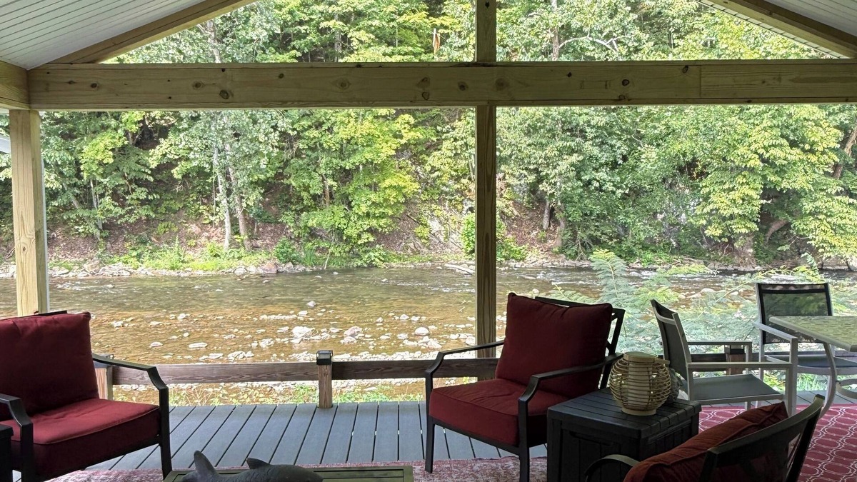 Elizabethton House | Mountains surround Doe River 400 ft Frontage, wildlife out the back door.