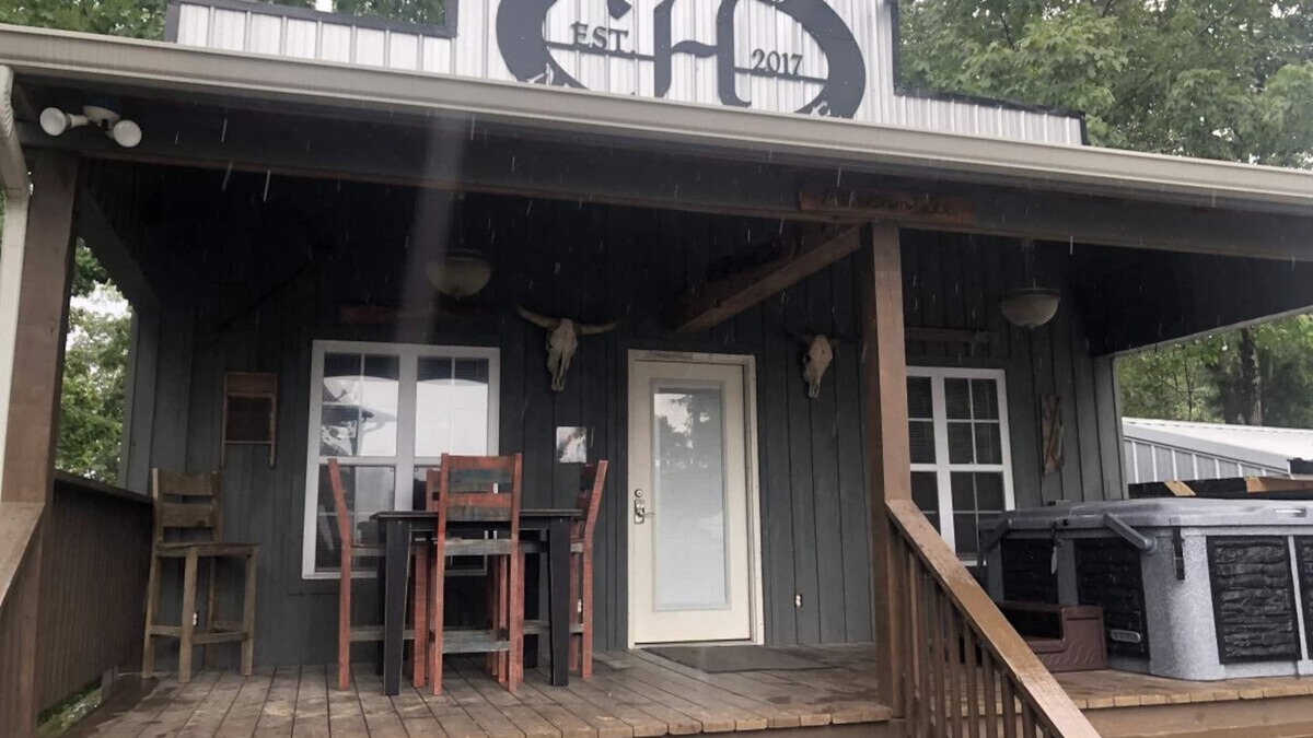 New Hope Cabin | Mr Hills Mercantile Cabin with a hot tub