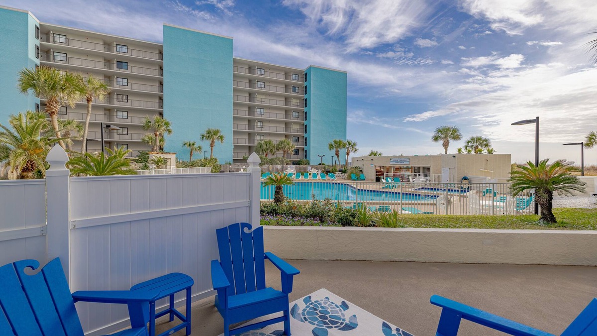 Panama City Beach Apartment | MY HAPPY PLACE TOO! BEACHFRONT! PATIO! FREE BEACH CHAIRS MARCH 1-OCTOBER 31