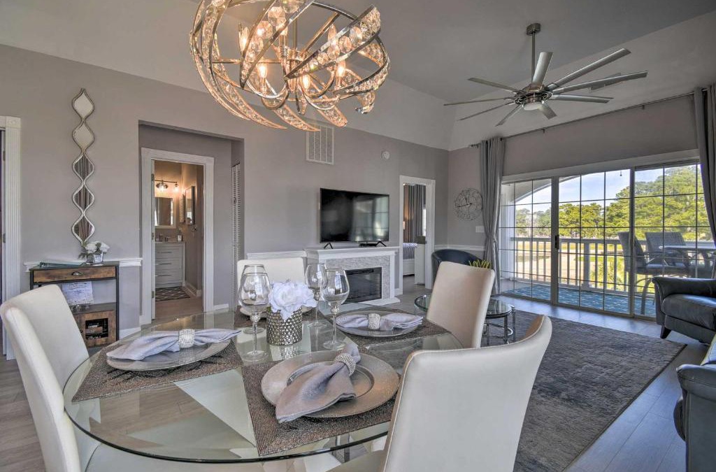 Central Myrtle Beach Apartment | Myrtle Beach Condo Golf Course and Pool View!