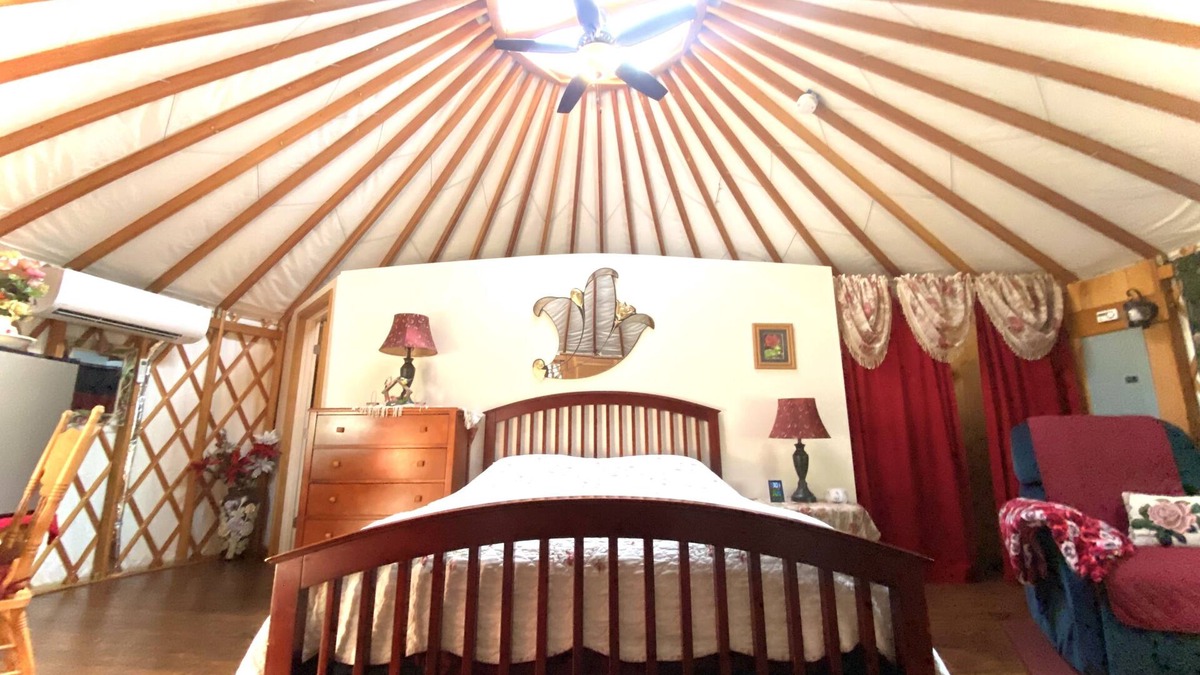 Veneta Bed & Breakfast | Mystical Rose is a whimsical flower themed & fully furnished Yurt.