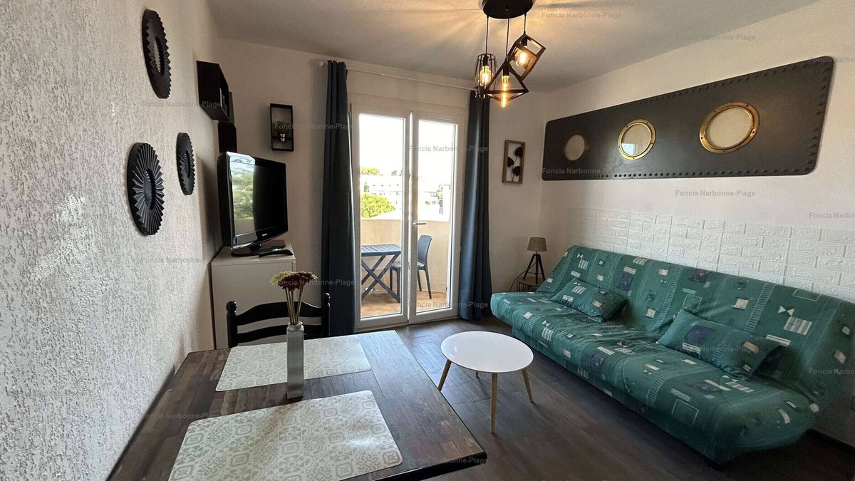 Foulquines Apartment | Narbonne Plage: Studio Calme avec Balcon, Piscine et Parking Privé, Proche Massif de la Clape